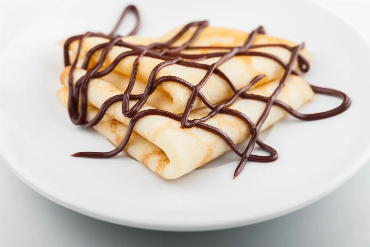 Dessert auf weißem Teller